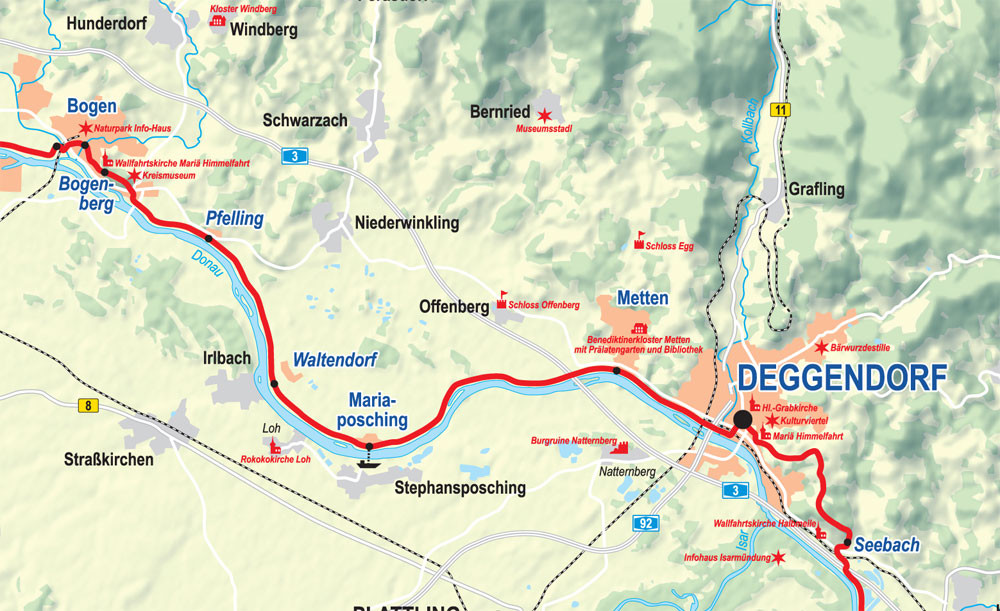 Etappe: Bogen bis Deggendorf - Wandern am Donau-Panoramaweg