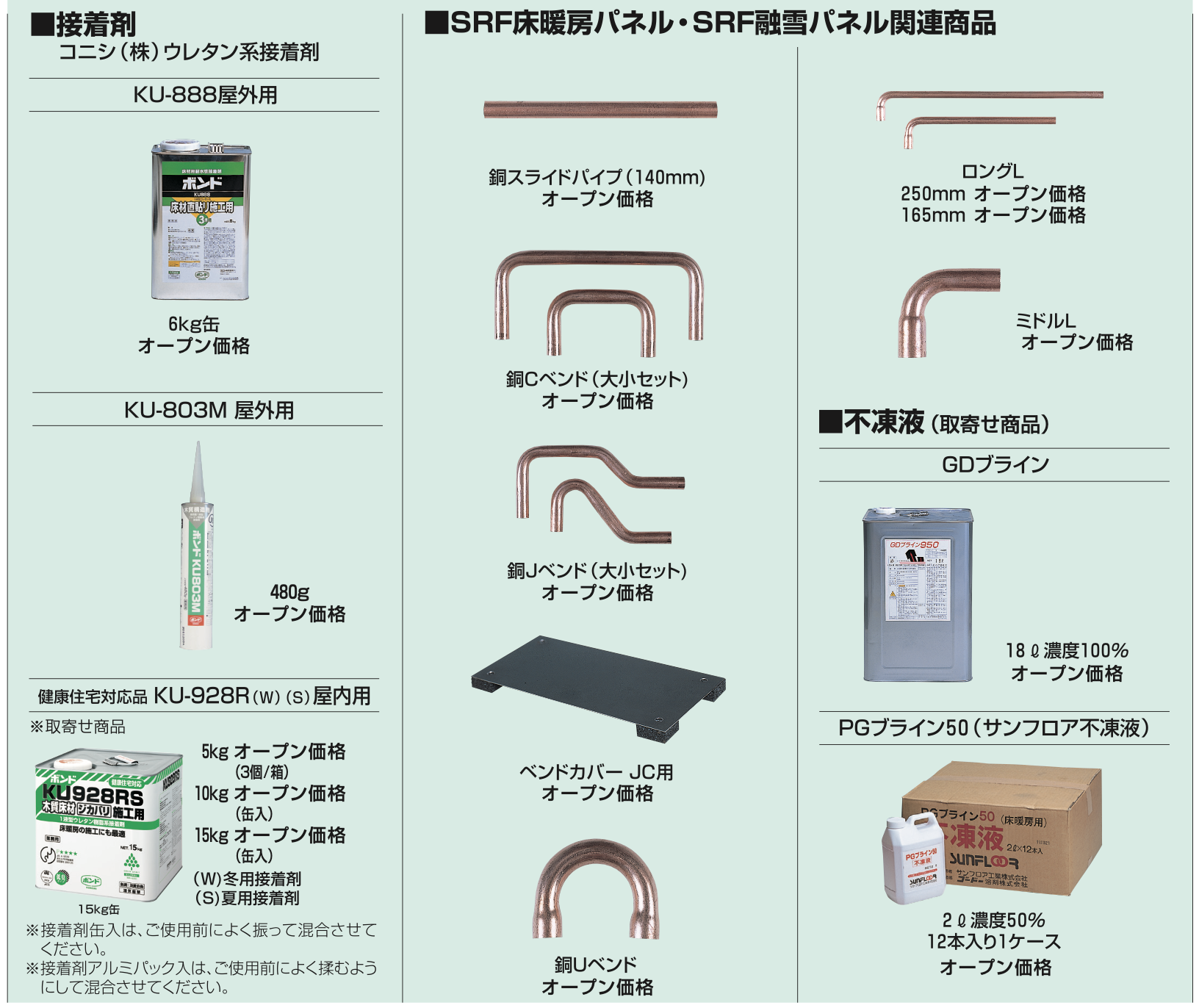 必要付帯（属）品 - サンフロア工業株式会社