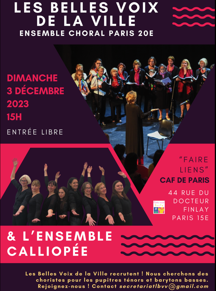 Concert – Paris 15e le dimanche 3 décembre 2023