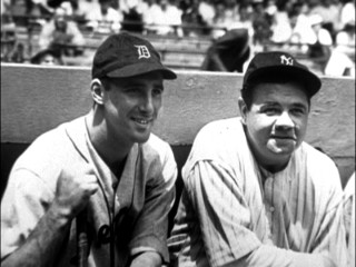 Hank Greenberg con Babe Ruth