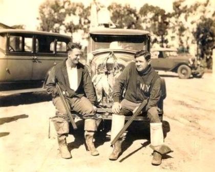 Nella foto Babe Ruth a dx e Marshall Hunt a sx