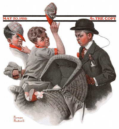 Bambino con carrozzina - Norman Rockwell (1894 – 1976)