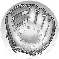 Il lato "testa" della nuova moneta per i 75° anniversario della Baseball Hall of Fame