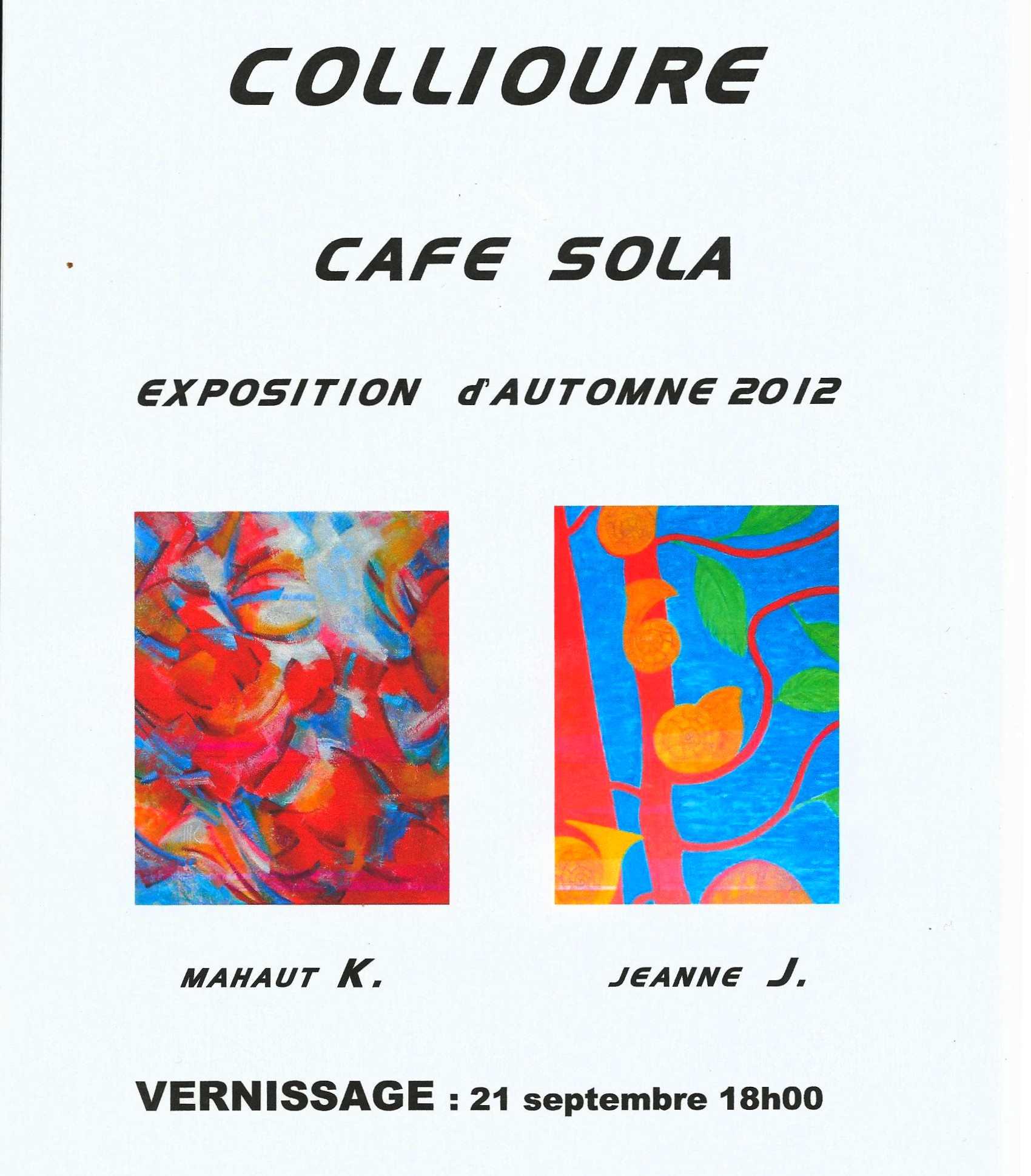 COLLIOURE - CAFE SOLA - 2012