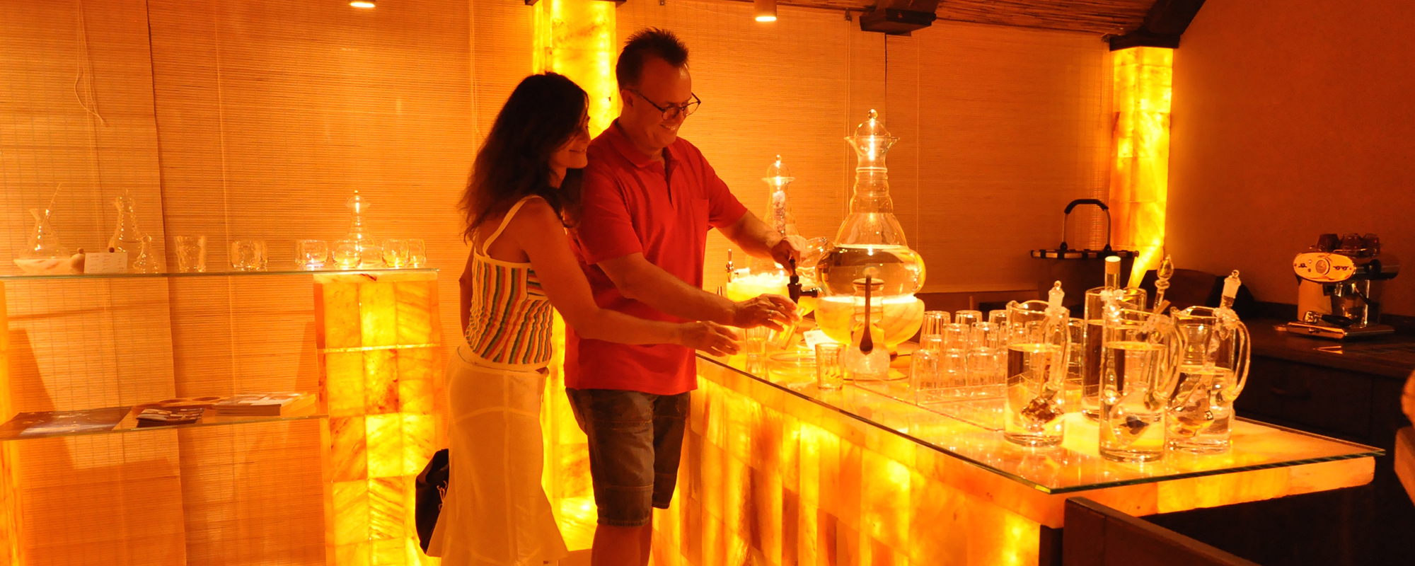 Wasserbar mit vitalisiertem Trinkwasser