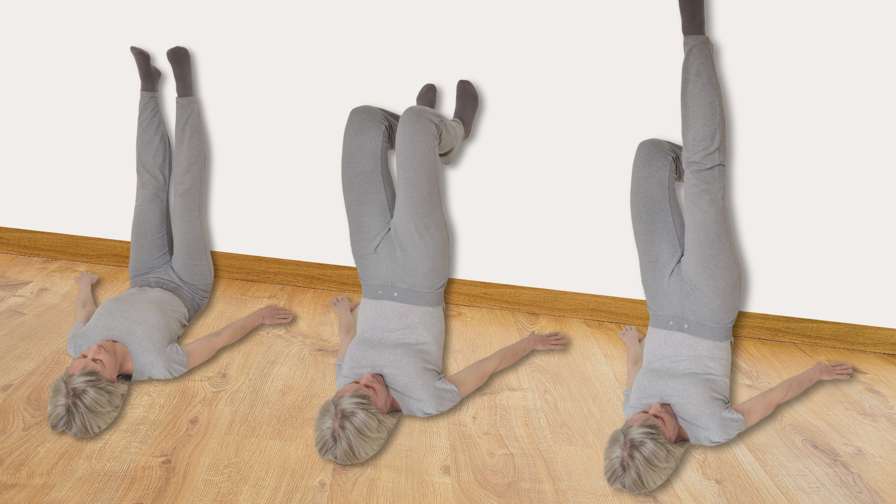 Ardha Setu Bandhâsana - posture du demi-pont contre un mur - Pratique du Yoga