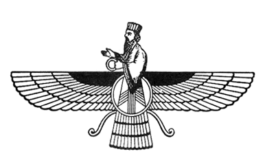 Faravahar-symbool - de gekozen Goede Geest die vliegt - Op 12 april 2026 via Wikimedia Commons - CC BY-SA 3.0