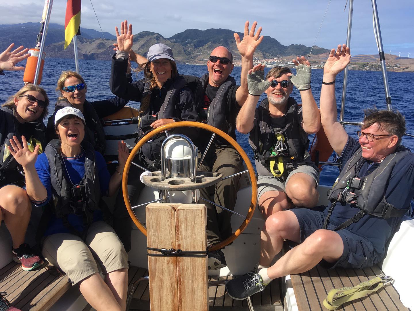Segelcrew vor Madeira