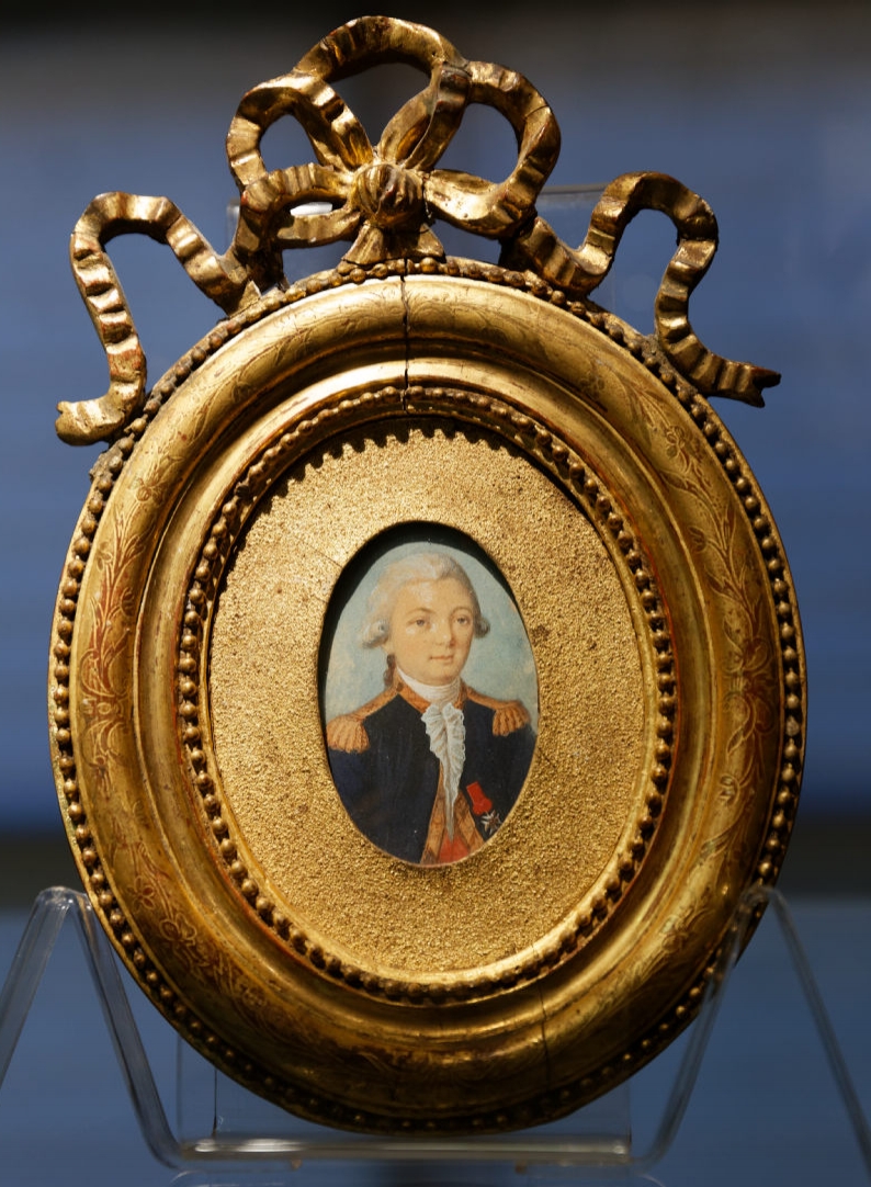 Lapérouse en uniforme de Lieutenant de Vaisseau - Portrait miniature 