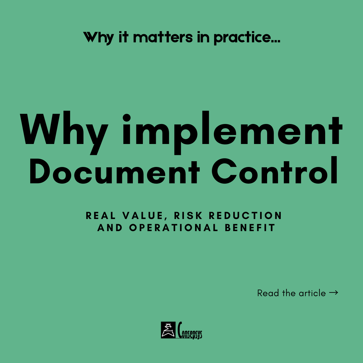Why Implement Document Control?