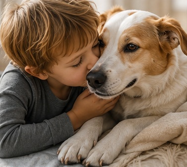 Kind und Hund