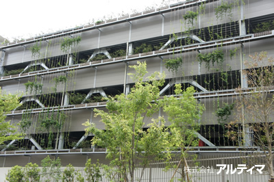 集合住宅内自走式駐車場（船橋市）；2012年1月；アルティマグリーンライン (ストライプ  )