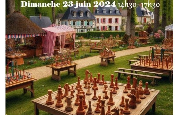 Fête de l'été, pour s'amuser avec des jeux en bois
