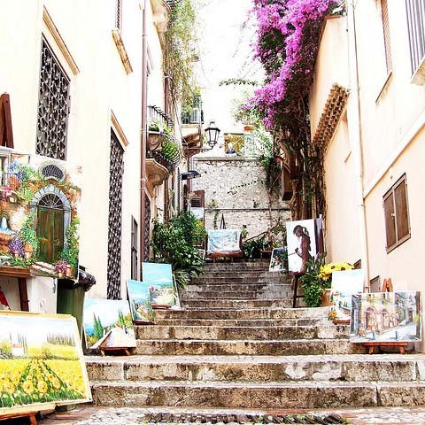 Taormina - le marché de l&#39;art