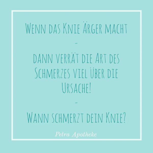 Wenn das Knie schmerzt