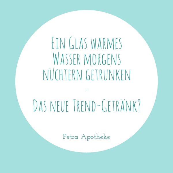 Warmes Wasser - das neue Trend-Getränk?
