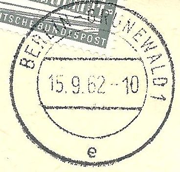 DKB  (1) apt  B-GRUNEWALD 1 e     15.  9.1962 – 25.10.1962