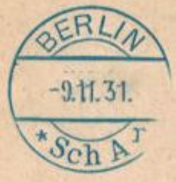 EKB  Sch A   r  oZt    9.11.1931 – 10.  3.1938    blau und rot