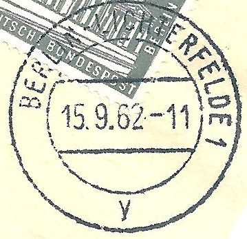 DKB (1) apt  B-LICHTERFELDE 1 y  15.  9.1962