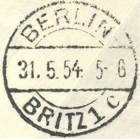 EKB BERLIN - BRITZ 1 c oVN  1943 - 6.7.1955