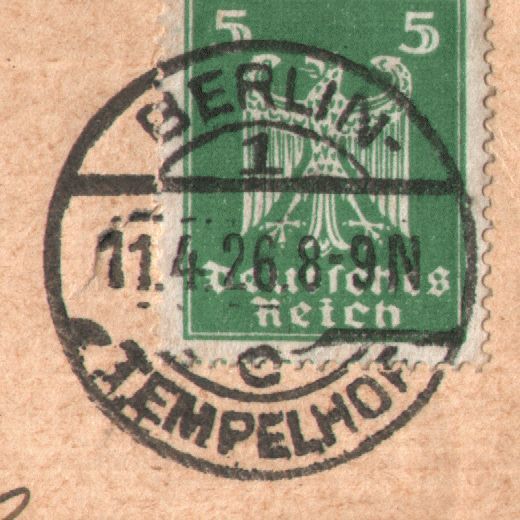 EKB BERLIN-TEMPELHOF 1 ioS c   7. 7.1920 – 28.12.1948