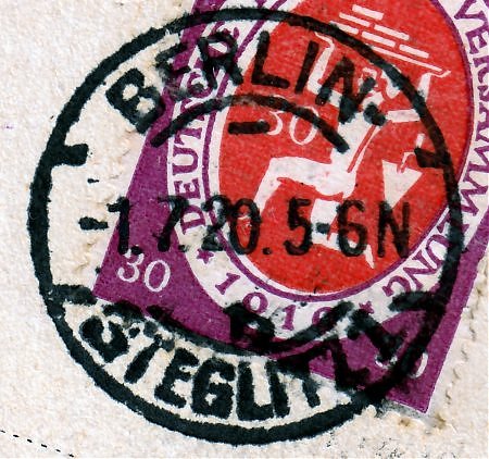 EKB BERLIN-STEGLITZ  1 b  oVN   ø 24mm 10. 4.1927 – 25. 8.1933