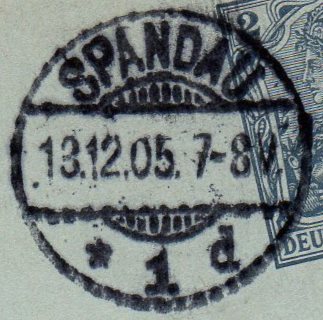 BG Spandau  * 1 d 31.7.1897 - 30.1.1914