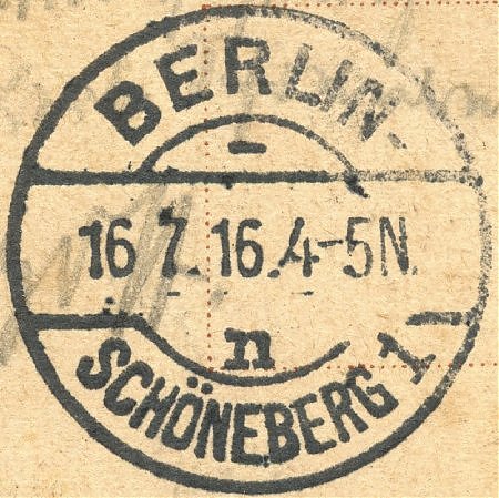 EKB BERLIN-SCHÖNEBERG  1 – n   7. 4.1912 – 23. 1.1917