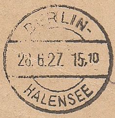 EKB BERLIN-HALENSEE  Min  oVN  28. 6.1927 – 10. 3.1936