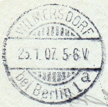 BG Wilmersdorf bei Berlin 1 a 21.11.1906 - 5.8.1908
