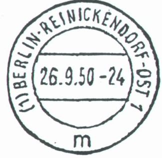 DKB  (1) B-REINICKENDORF OST 1 m     ...4.1950 –   7.  5.1952