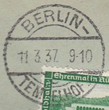 EKB BERLIN-TEMPELHOF 1  c oVN   5. 7.1927 – 11.3.1937