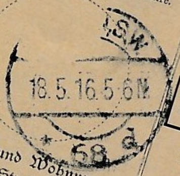 EKB SW * 68 d (apt.BG -Stpl)  14. 7.1915 – 15. 6.1916