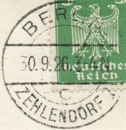 EKB BERLIN-ZEHLENDORF 1 c  26.  8.1926 –  3.  3.1932
