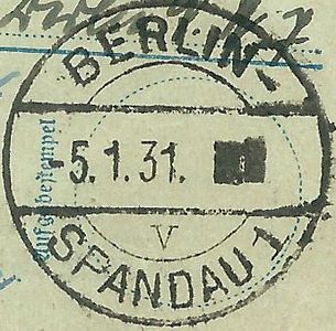 EKB BERLIN-SPANDAU  1  v oStd    5. 1.1931 – 29. 9.1949