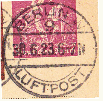 EKB W 9 Luftpost 18.3.1919 - 27.5.1927
