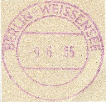 DKB BERLIN-WEISSENSEE  oZt (violett)   9.6.1965