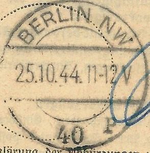 EKB NW 40 p oSt   9. 1.1939 – 25.10.1944