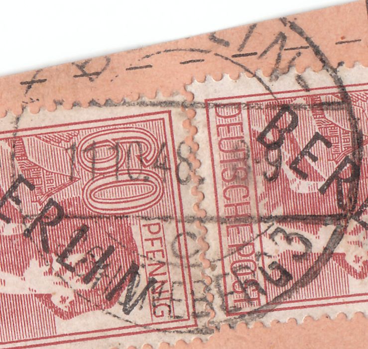 EKB BERLIN-SCHÖNEBERG 3 c  oVN 15. 3.1945 11.10.1948 – 29. 3.195 Fremdvervendung?  PA wurde 1944 aufgehoben