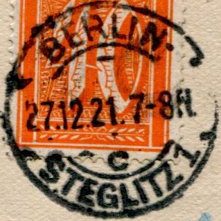 EKB BERLIN-STEGLITZ 1  – c    31.12.1912 –  6. 7.1922