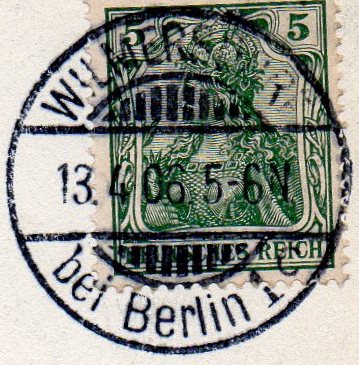 BG Wilmersdorf bei Berlin 1 c 13.4.1906 - 16.3.1912