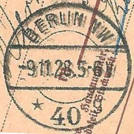 EKB NW * 40 g  (Lat)   4.11.1926 –  9.11.1928