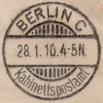BG Kabinettspostamt 23.7.1906 - 1.8.1919