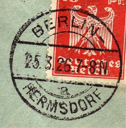 EKB BERLIN-HERMSDORF  a  14. 5.1925 – 27.  8.1928