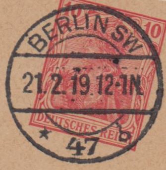 EKB SW * 47 b  21. 2.1919 –  7. 4.1928