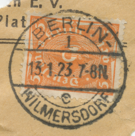 EKB BERLIN-WILMERSDORF  1 ioS e 18.12.1922 – 20.  8.1926