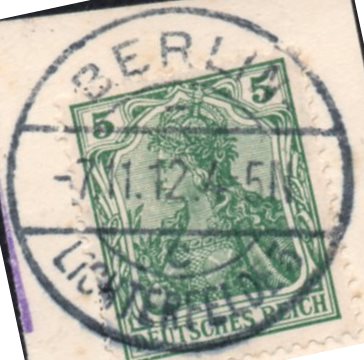 EKB BERLIN-LICHTERFELDE 5 c  7.11.1912