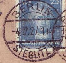 EKB BERLIN-STEGLITZ  1  Min  oVN  4.12.1927 – 125. 5.1954