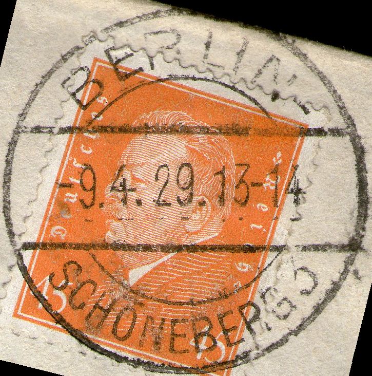 EKB BERLIN-SCHÖNEBERG  3 oVN   9. 4.1929 – 27.12.1941