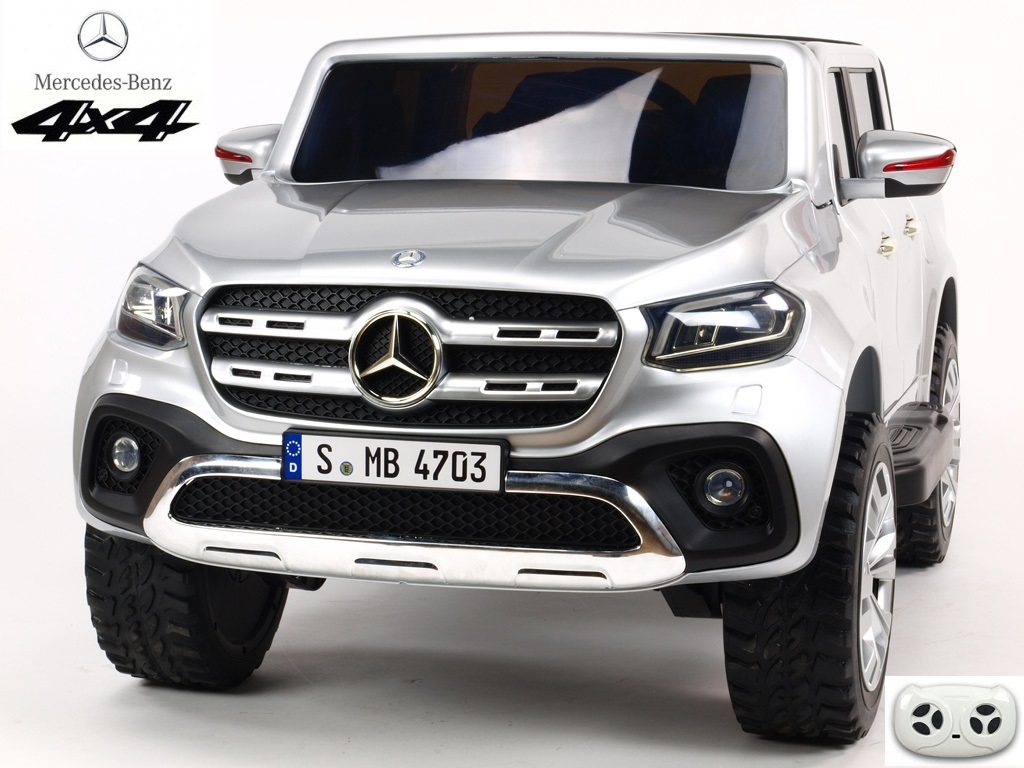 Mercedes X Class 2 Sitzer Allrad 4wd Kinder Elektroauto Kinderauto Lizensiert Silber Lackiert Kinder Elektroauto Kinderauto